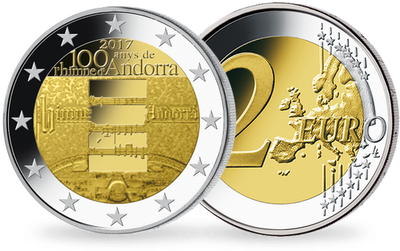 Monnaie de 2 Euros «100ème anniversaire de l'hymne » Andorre 2017